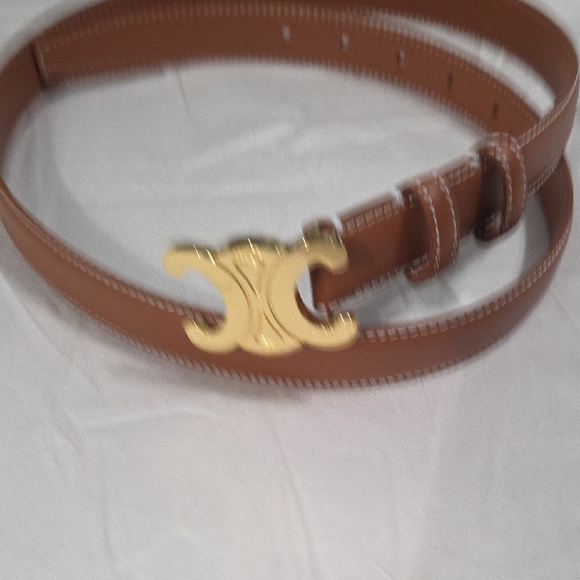 Celine Triomphe Belt Brown Leather 90cm - Picture 14 of 16